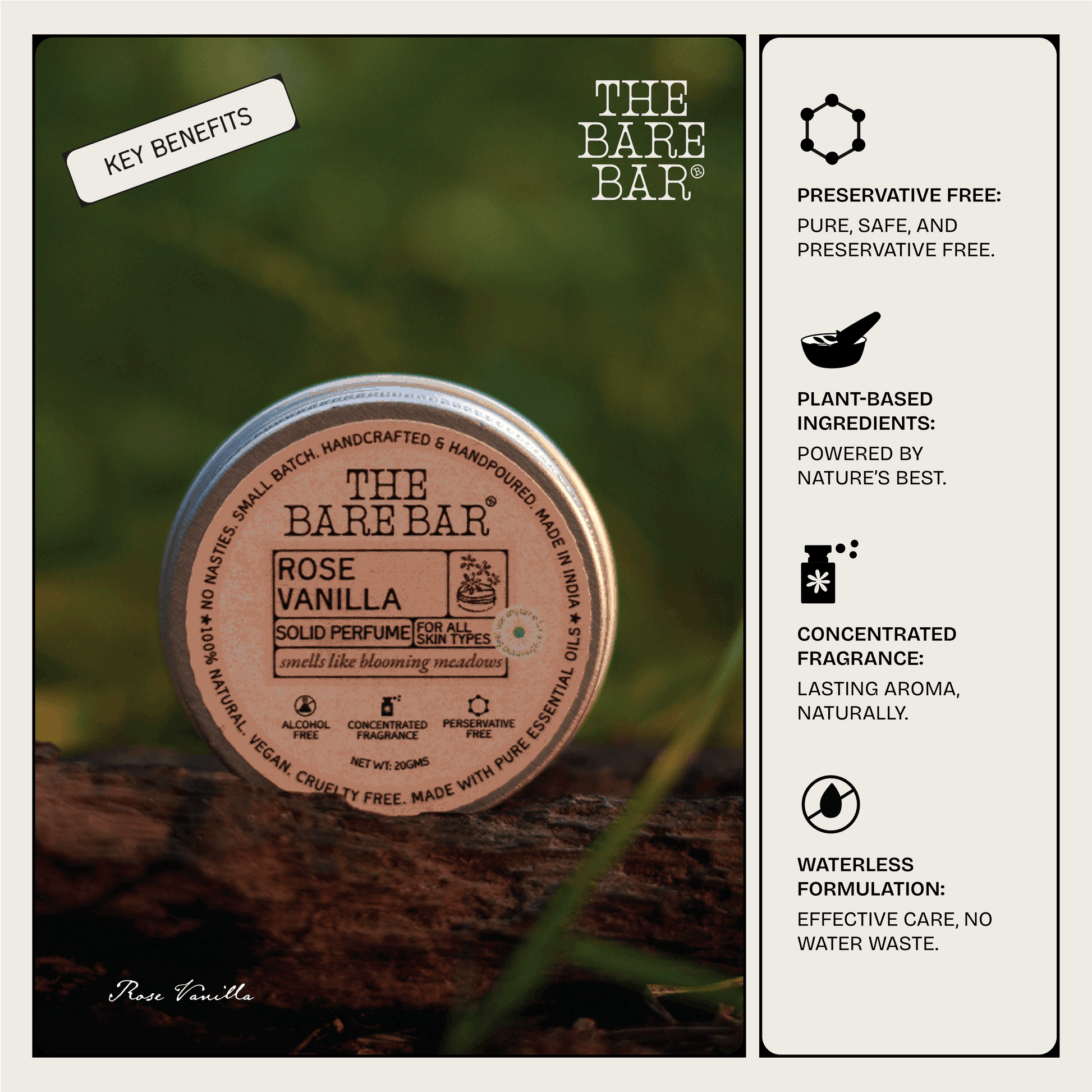 Rose Vanilla Solid Perfume