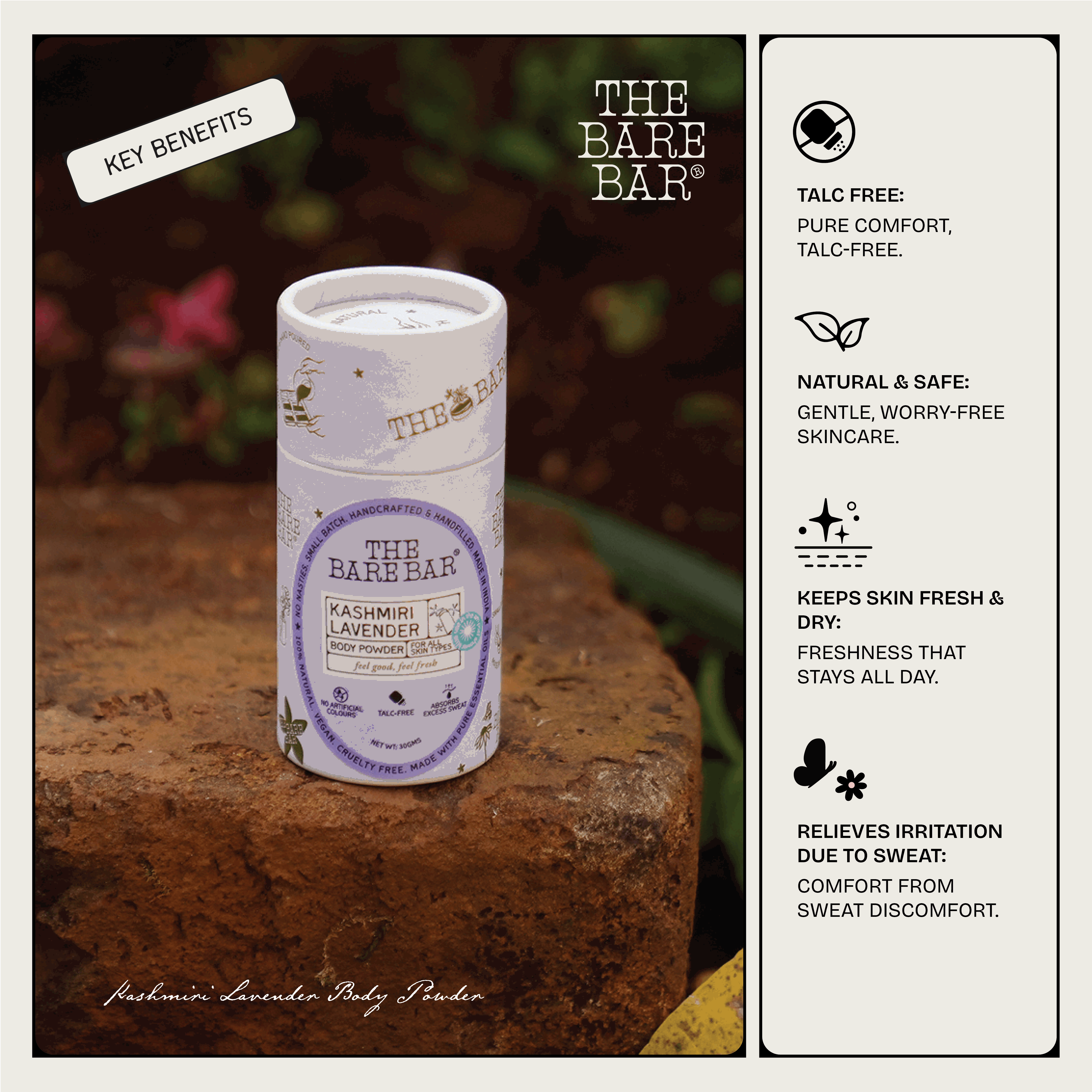 Kashmiri Lavender Body Powder (Talc free)