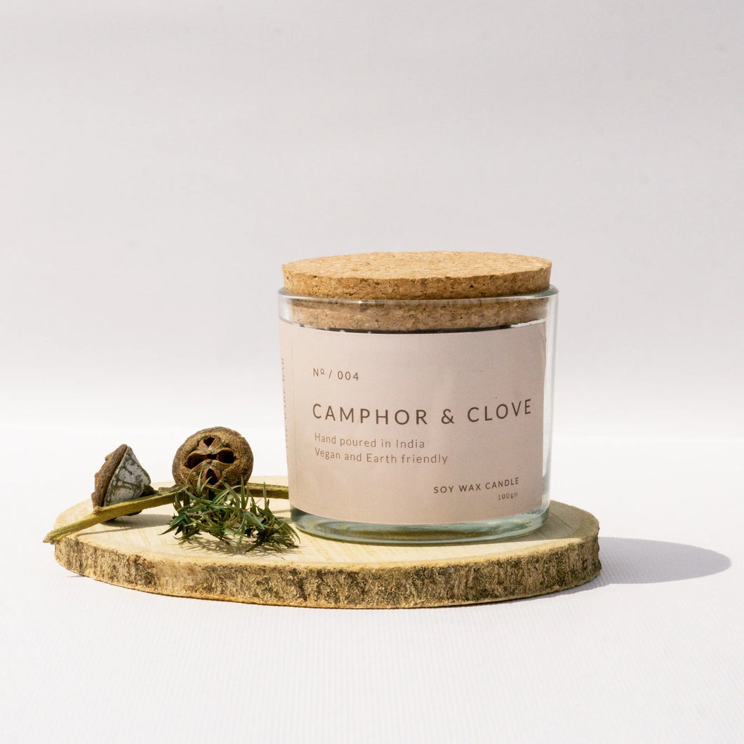 Camphor & Clove Glass Jar Candle