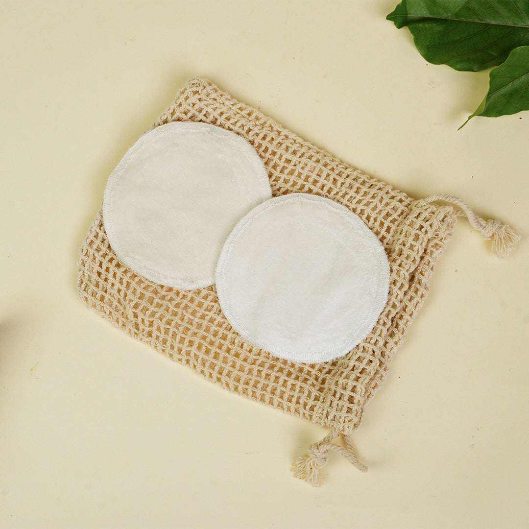 Bamboo Face Wipes And Mesh Bag For Wipes