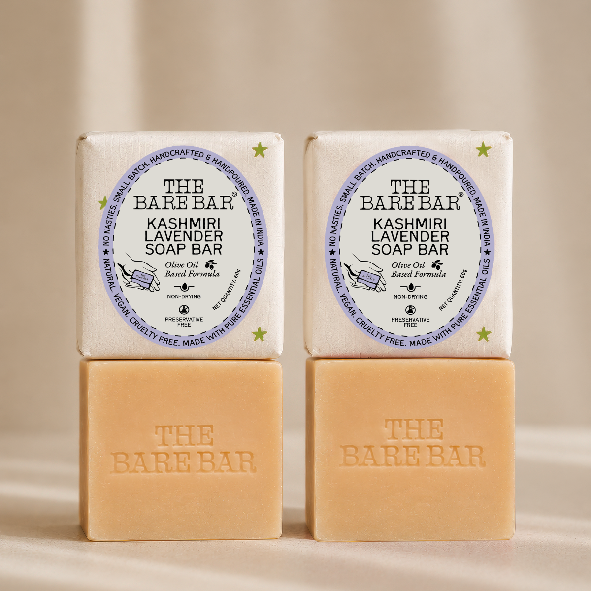 Kashmiri Lavender Soap Bar - Mini, Pack of 2