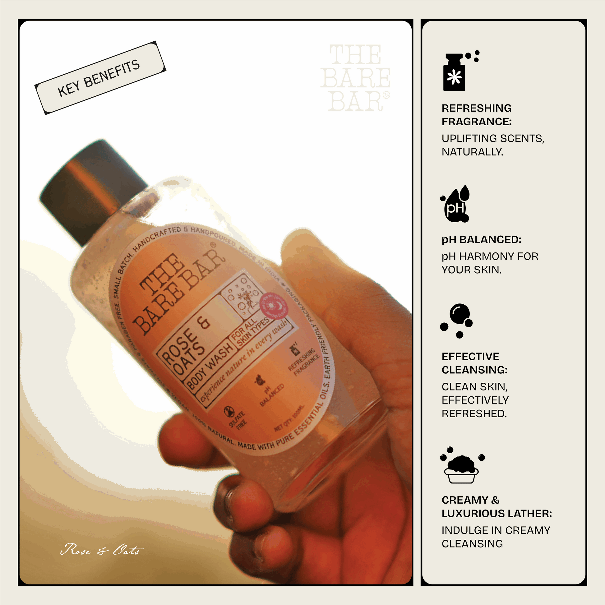 Rose And Oats Body Wash