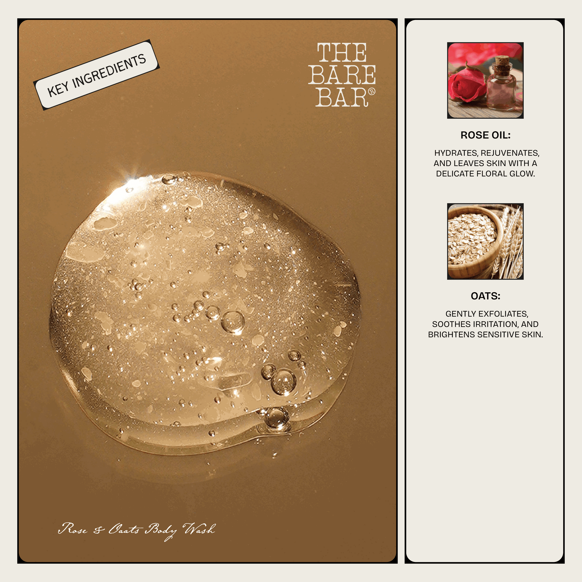 Rose And Oats Body Wash