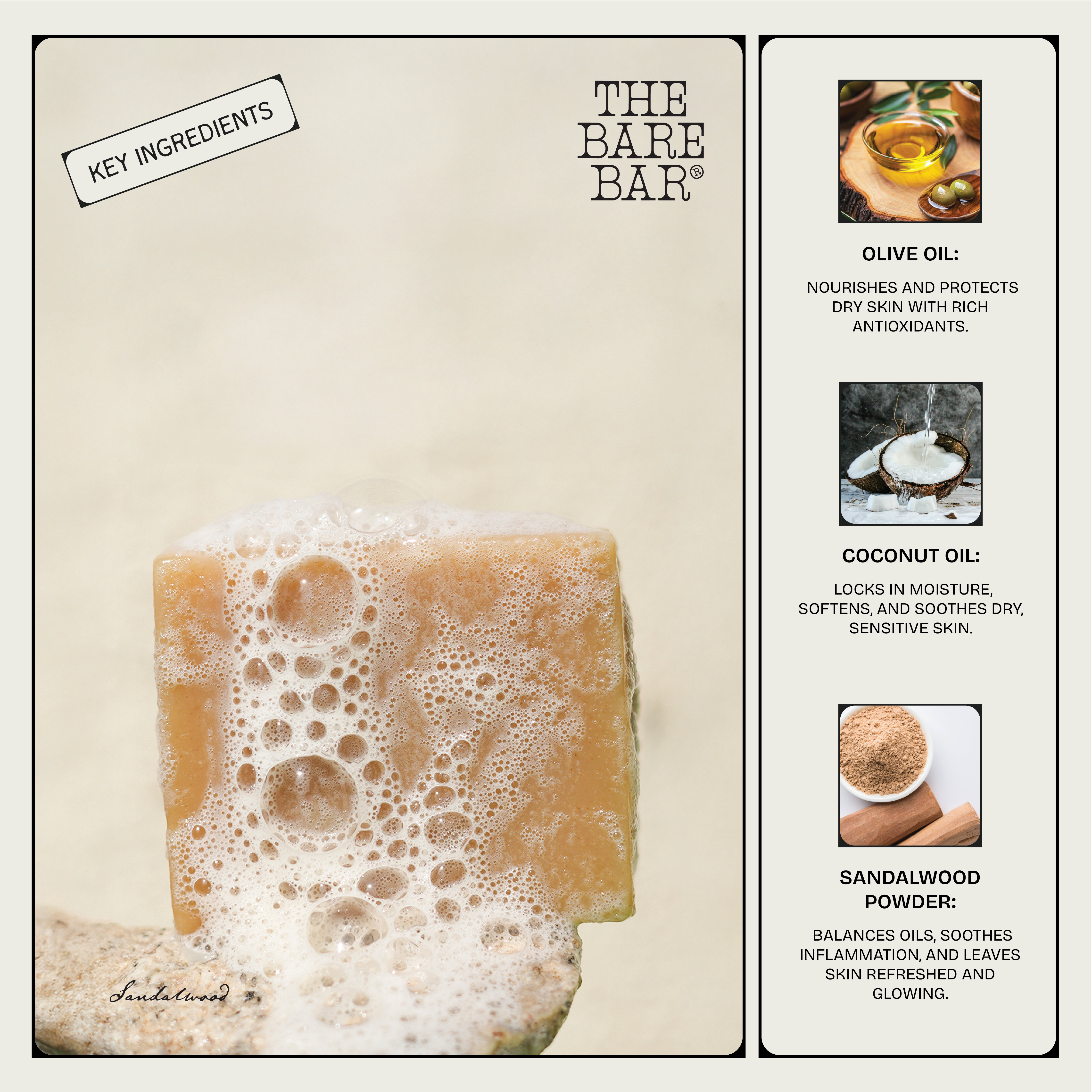 Sandalwood And  Musk Soap Bar