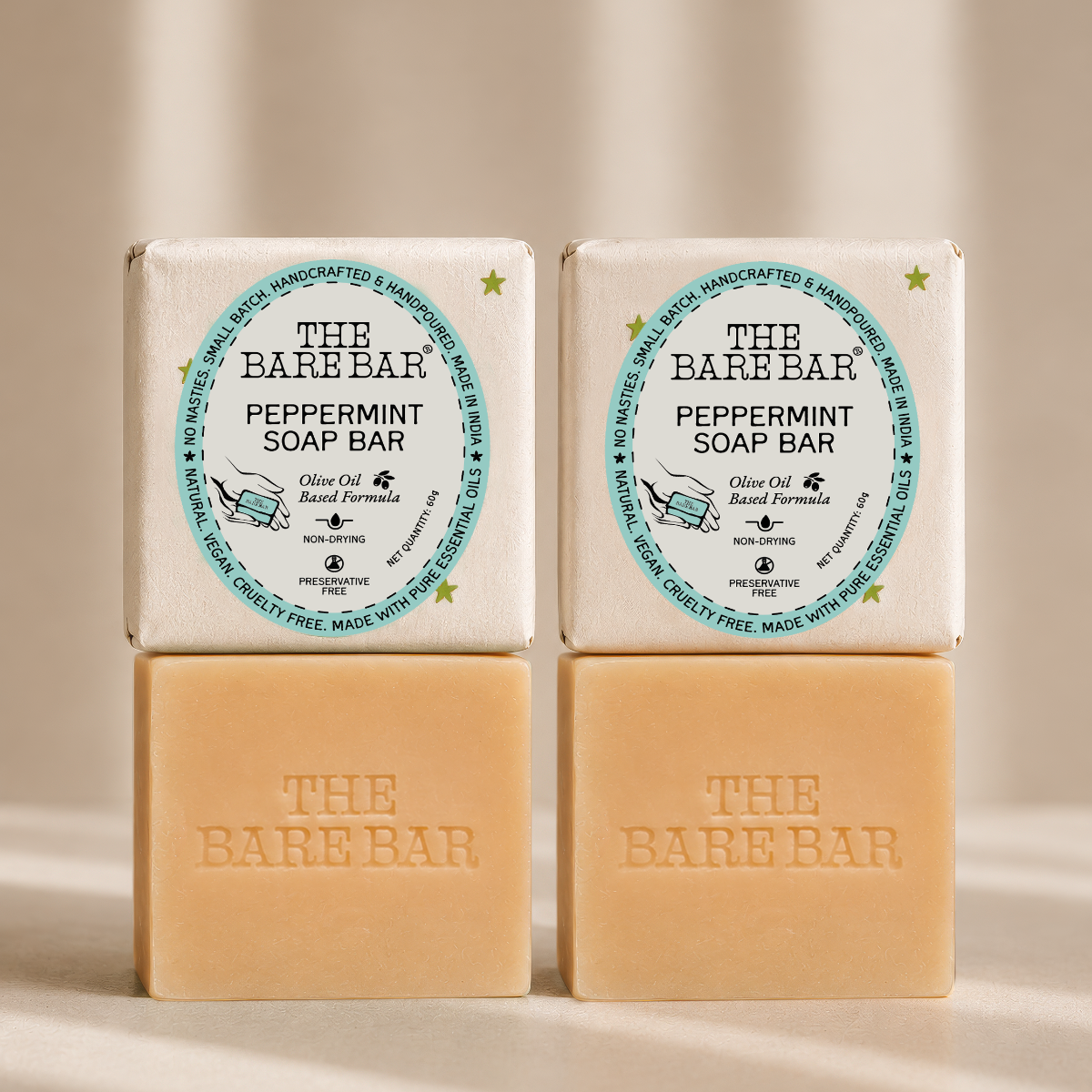 Peppermint Soap Bar - Mini, Pack of 2