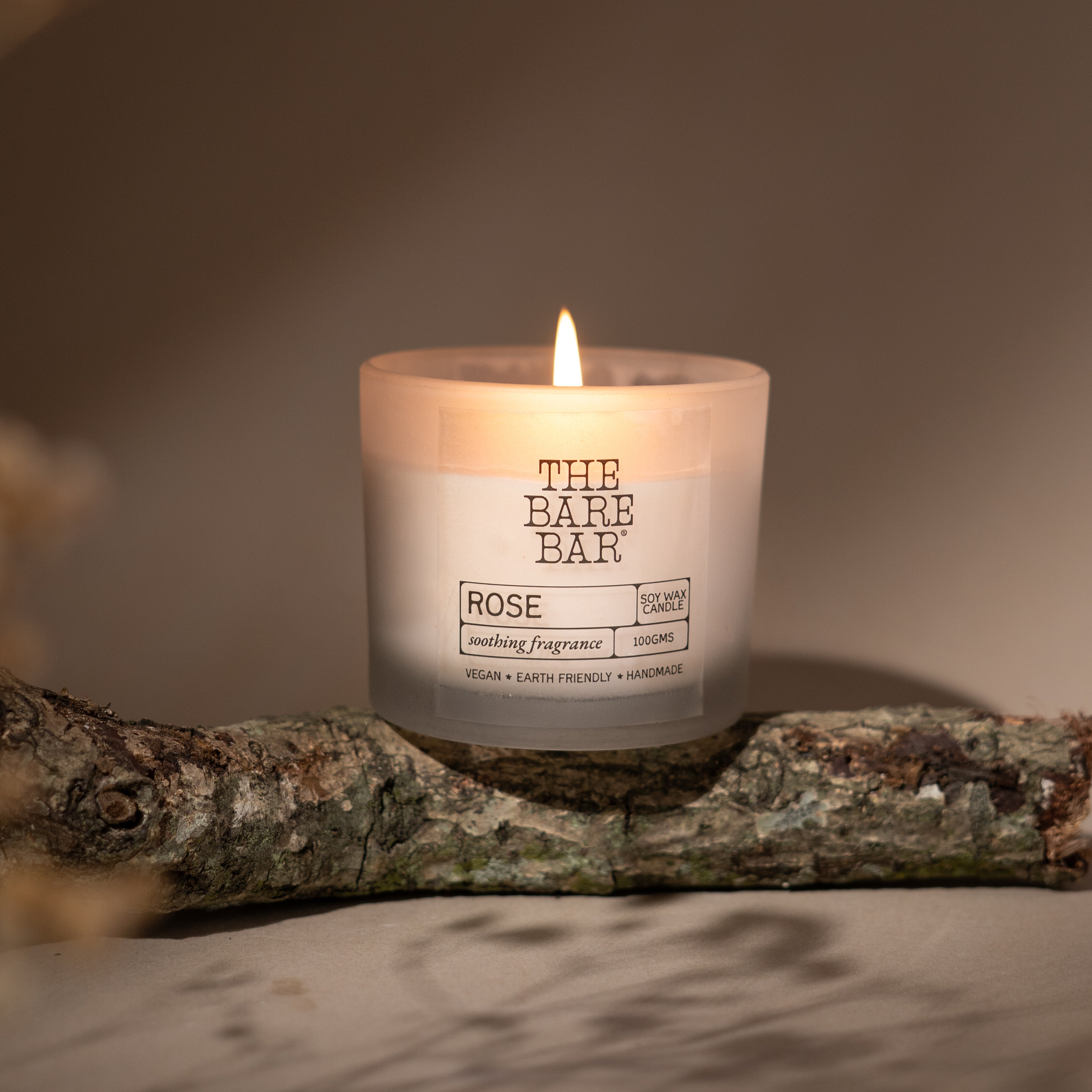 Rose Glass Jar Candle