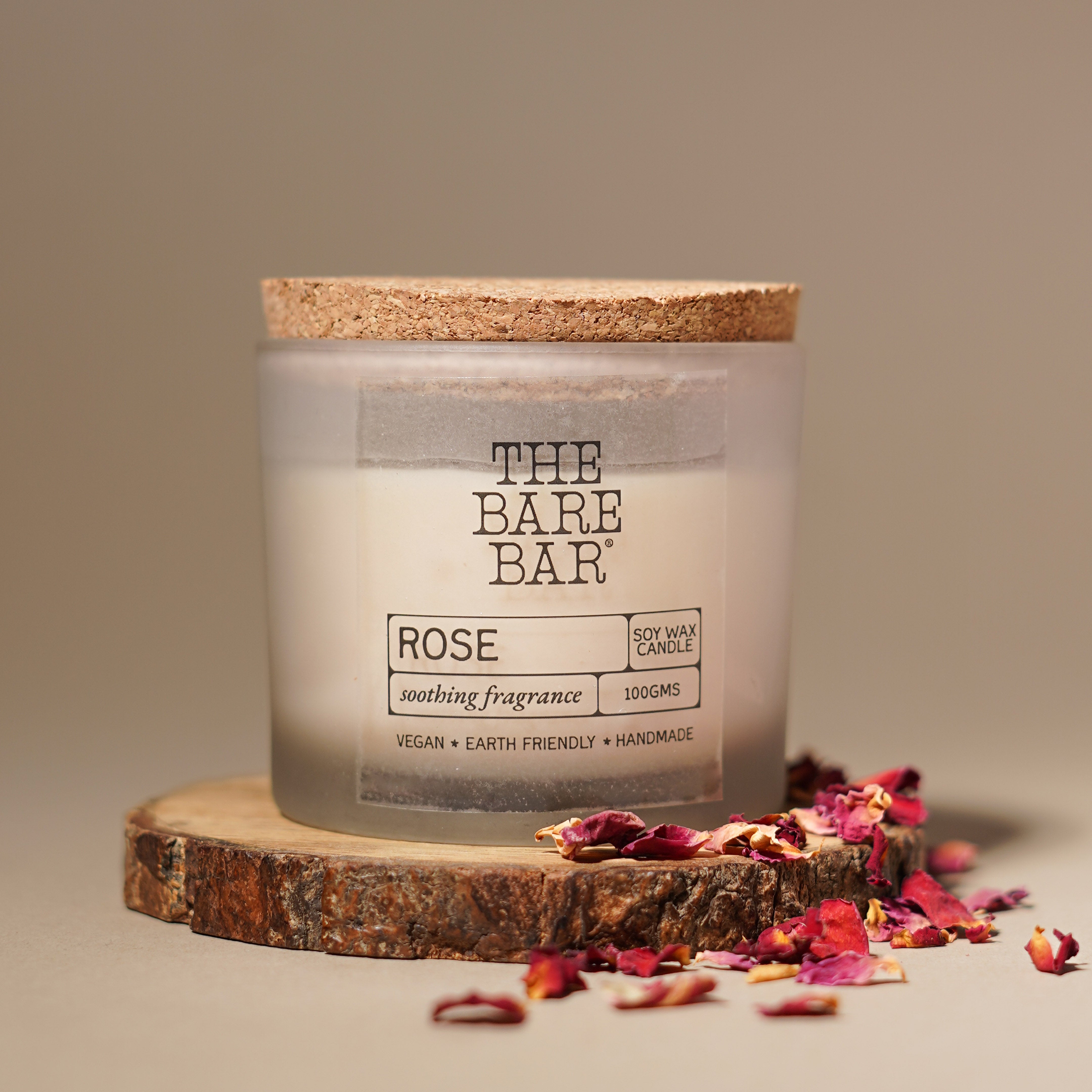 Rose Glass Jar Candle