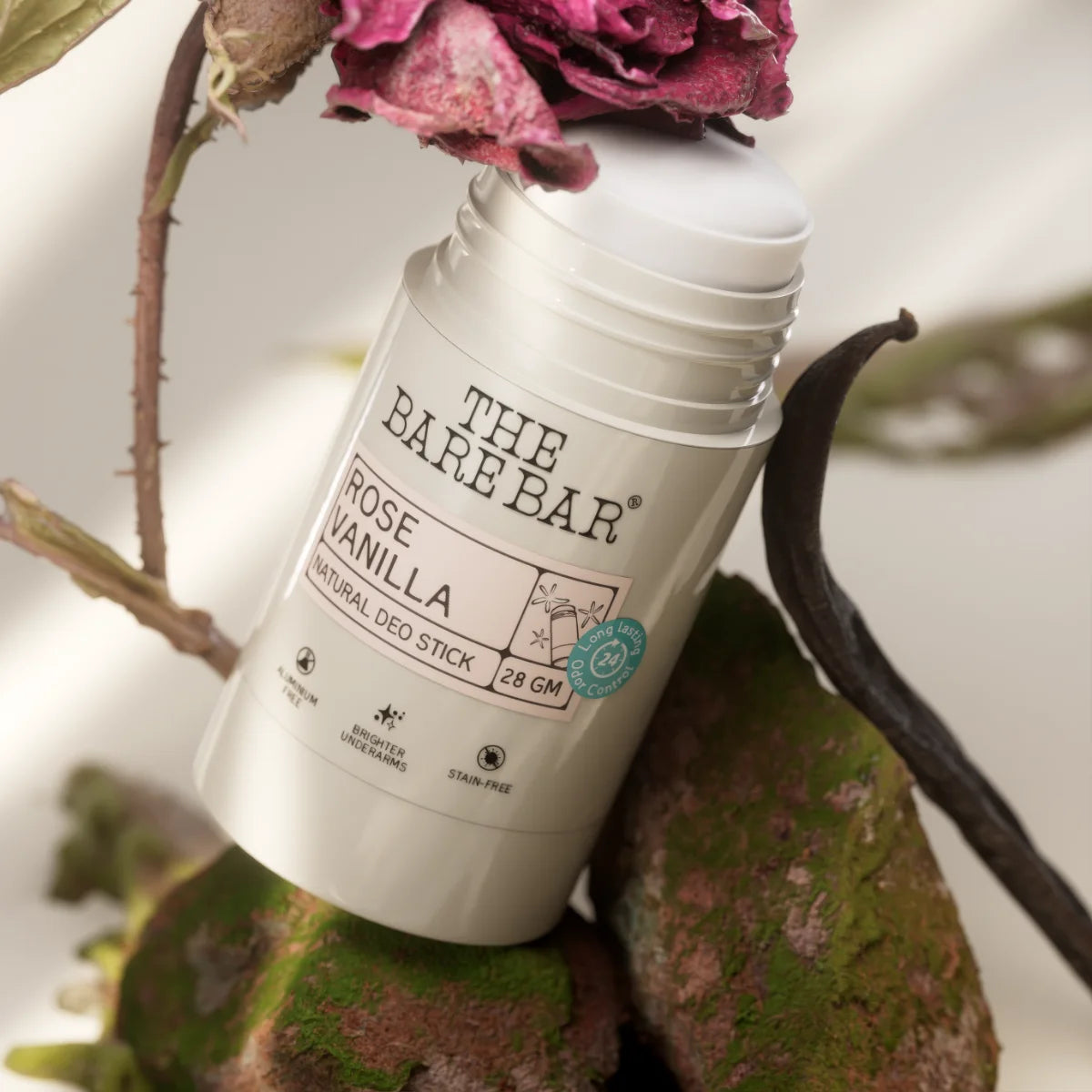 Rebar Roses Rose Vanilla Deodorant Stick – THE BARE BAR