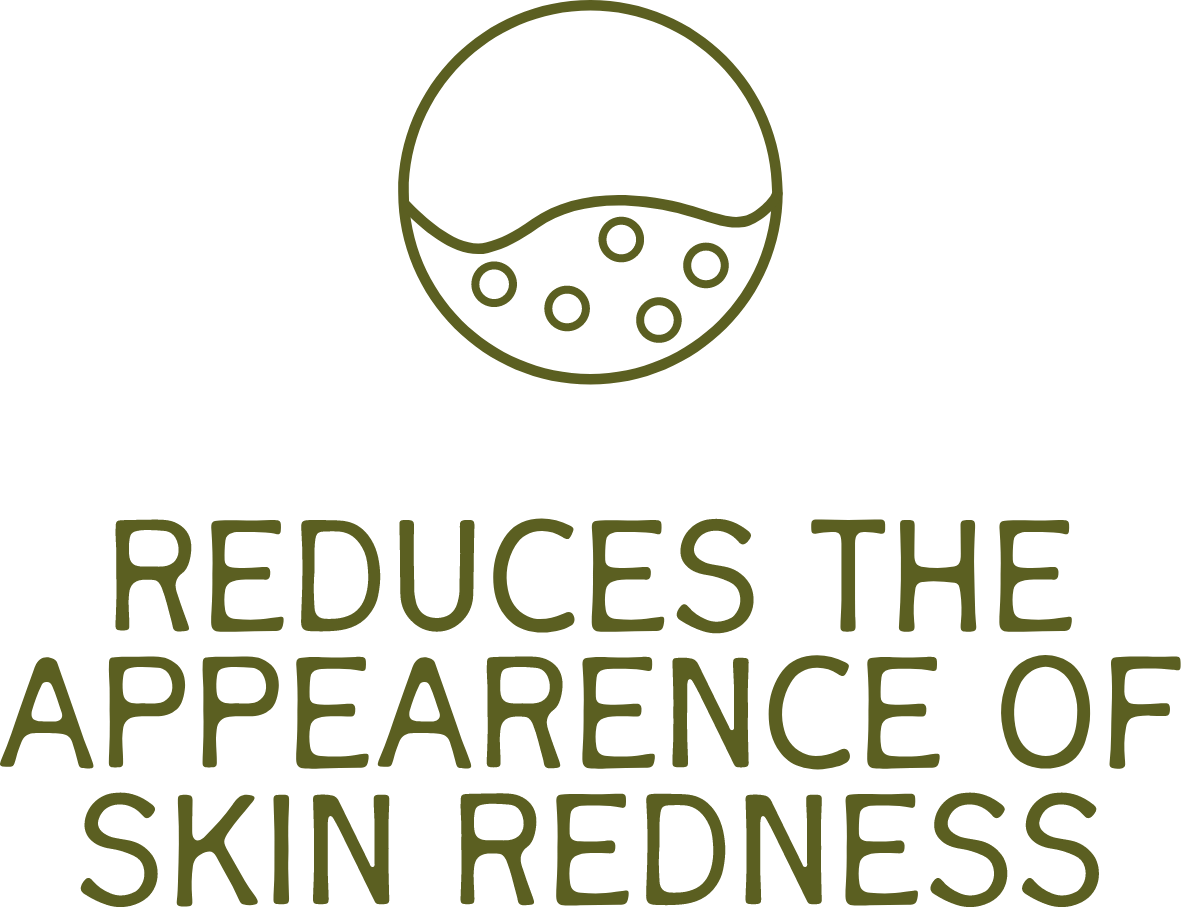 Reduces the  appearence  of skin  redness
