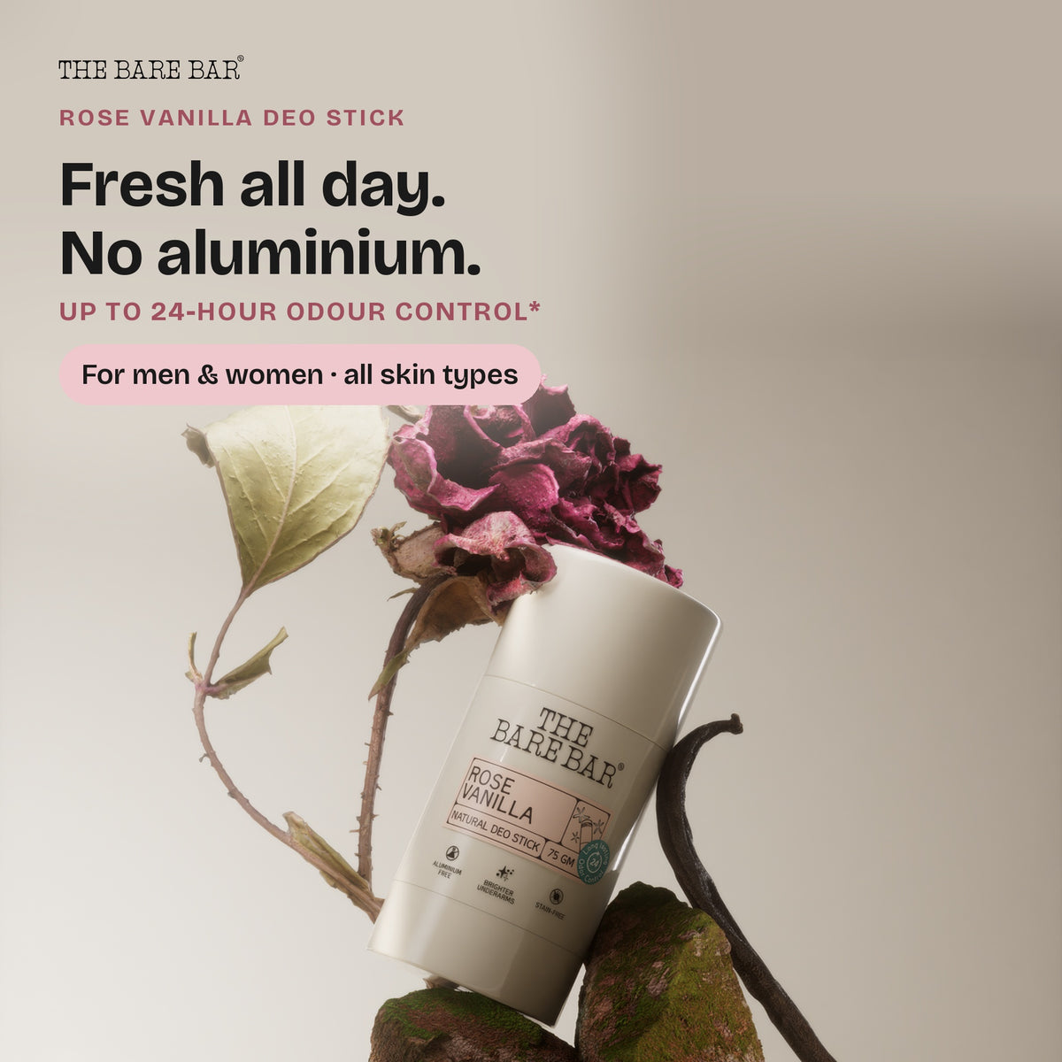 Rose Vanilla Deodorant Stick