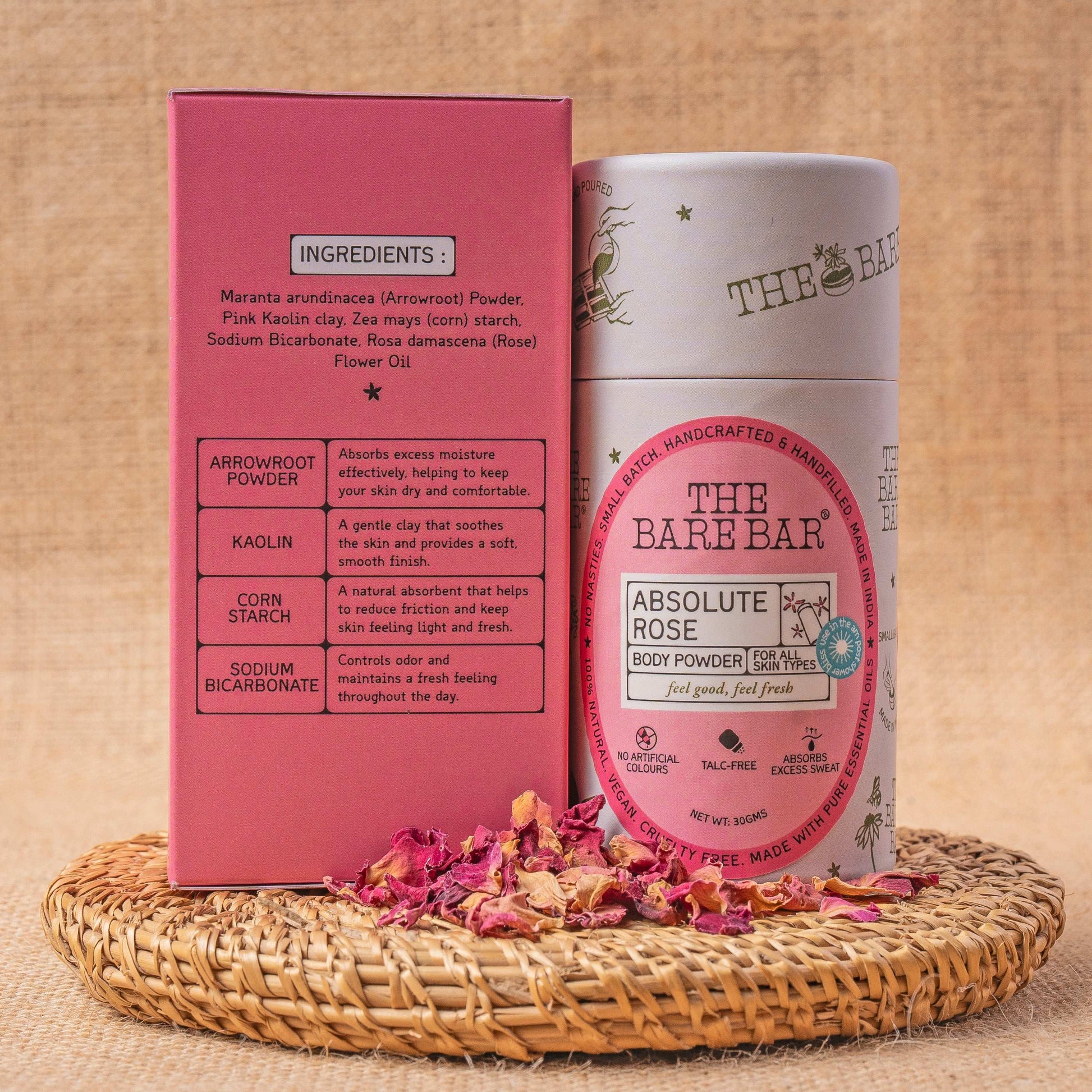 Rose Body Powder (Talc Free)