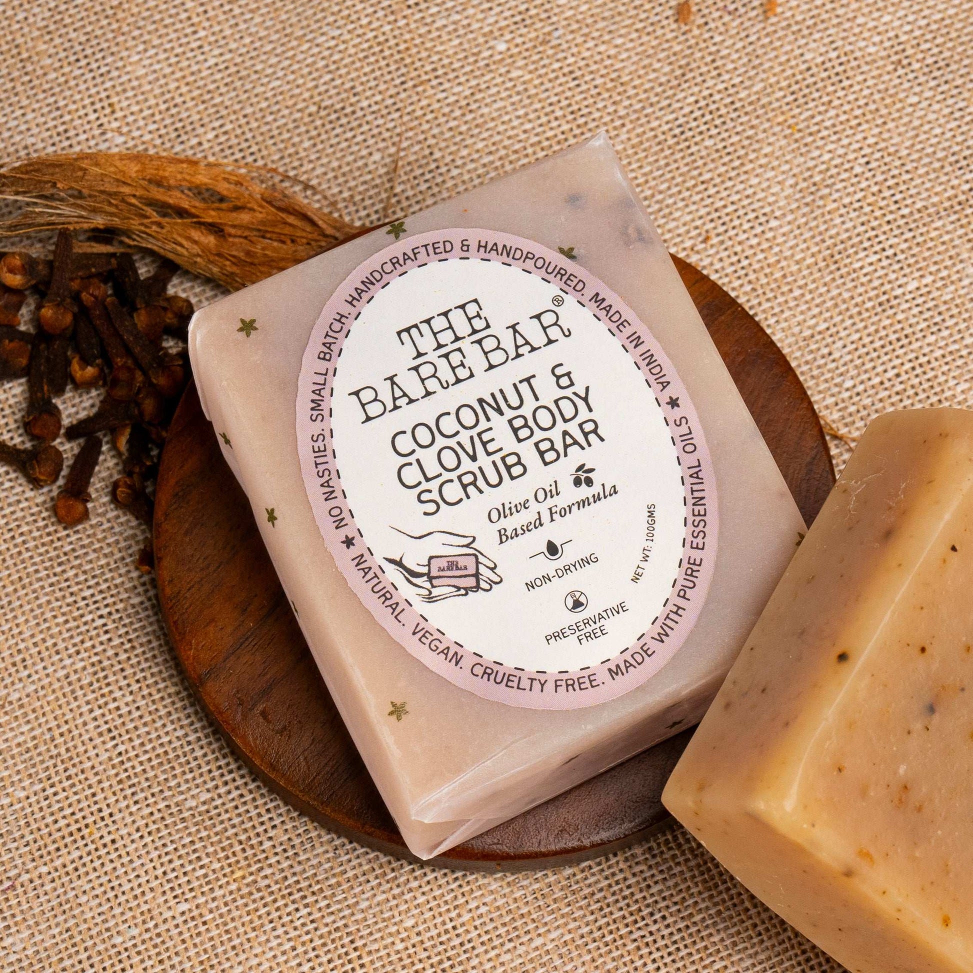 Coconut And Clove Body Scrub Bar